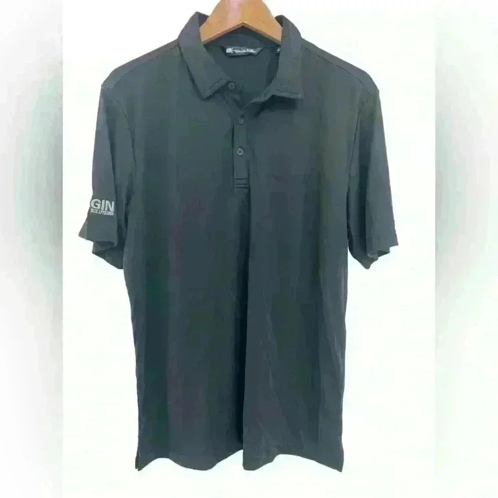 Travis Mathew Black Golf Polo Size Large